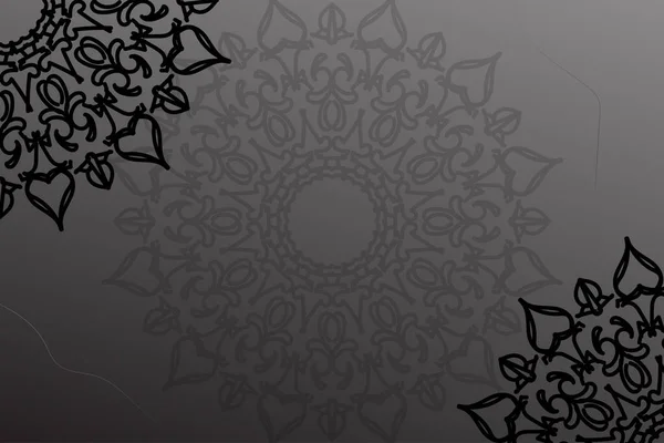 Magnifique Mandala Ornement Indien Dessiné Main Vectoriel Sur Style Fond — Image vectorielle