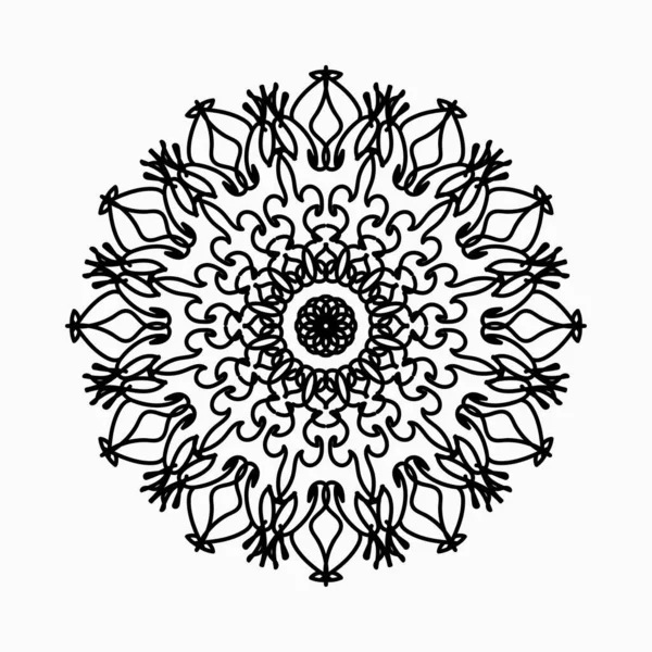 Körkörös Minta Formájában Mandala Virág Henna Mandala Tetoválás Dekoráció — Stock Vector