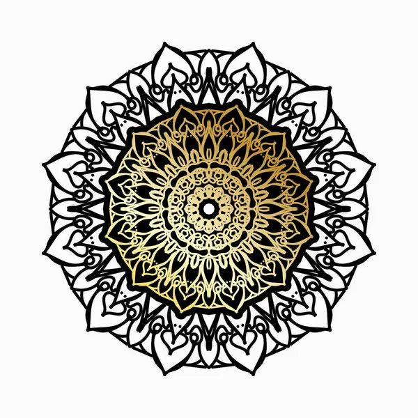 Design Mandala Indiano Ornamental Luxo — Vetor de Stock