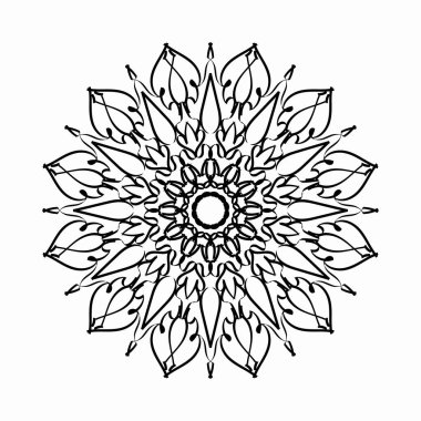 El çizimi Hint Mandala Çiçek Şatosunda