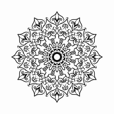 El çizimi Hint Mandala Çiçek Şatosunda