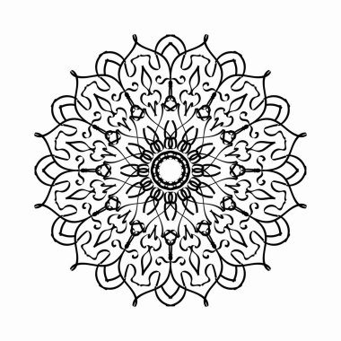 El çizimi Hint Mandala Çiçek Şatosunda