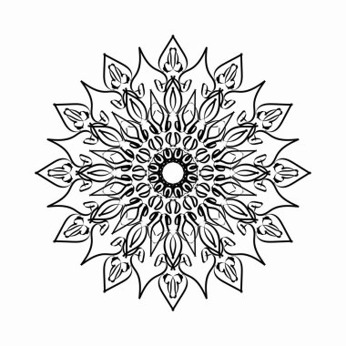 El çizimi Hint Mandala Çiçek Şatosunda