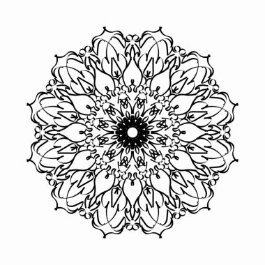 El çizimi Hint Mandala Çiçek Şatosunda