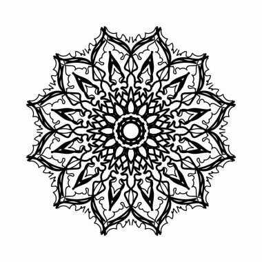 El çizimi Hint Mandala Çiçek Şatosunda