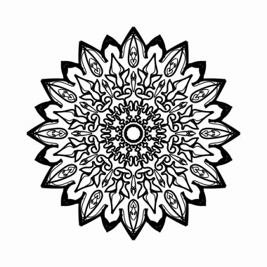 El çizimi Hint Mandala Çiçek Şatosunda