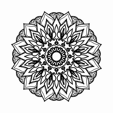 El çizimi Hint Mandala Çiçek Şatosunda