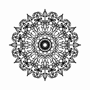 El çizimi Hint Mandala Çiçek Şatosunda