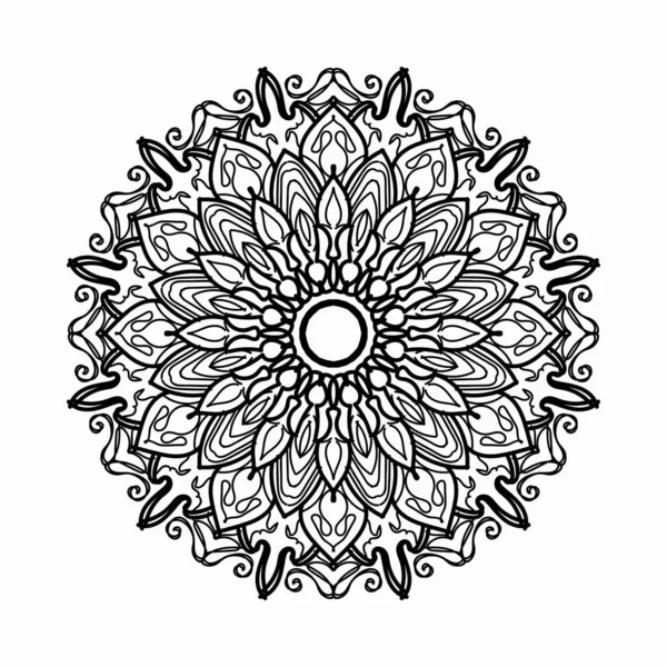 Χέρι Ζωγραφισμένο Ινδική Mandala Floral Shap — Διανυσματικό Αρχείο