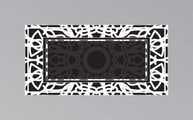 Mandala tarzında duvarda altın çerçeve.