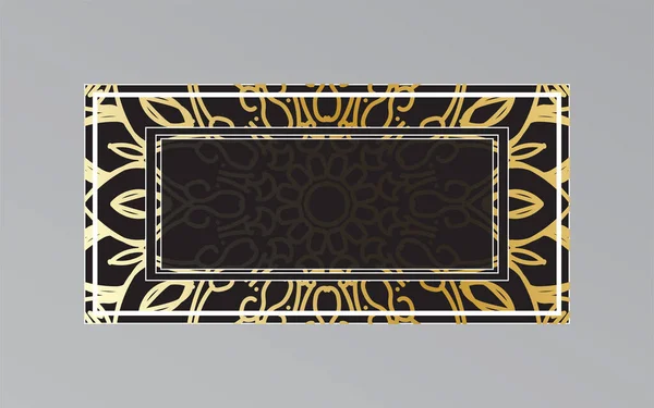 Goldrahmen Der Wand Mandala Stil — Stockvektor