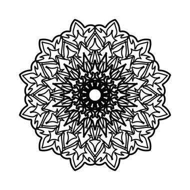 Vektör yuvarlak soyut çember. Lüks Mandala tarzı.