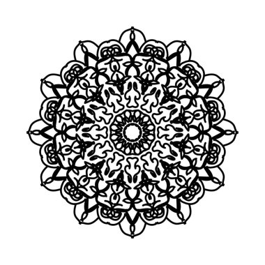 Vektör yuvarlak soyut çember. Lüks Mandala tarzı.