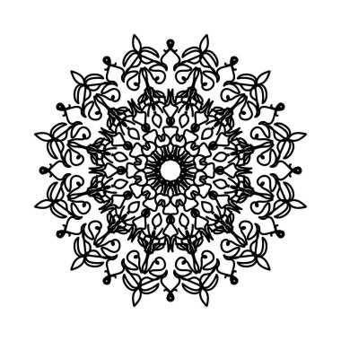 Vektör yuvarlak soyut çember. Lüks Mandala tarzı.