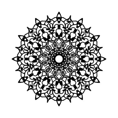 Vektör yuvarlak soyut çember. Lüks Mandala tarzı.