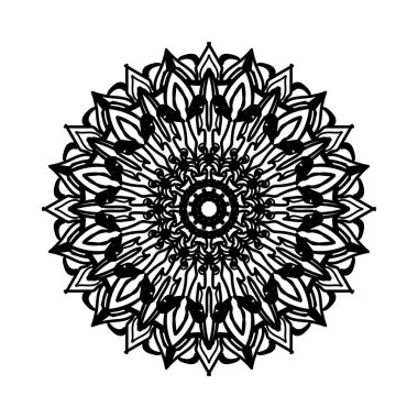 Vektör yuvarlak soyut çember. Lüks Mandala tarzı.