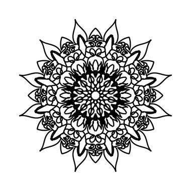 Vektör yuvarlak soyut çember. Lüks Mandala tarzı.