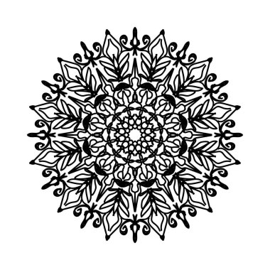 Vektör yuvarlak soyut çember. Lüks Mandala tarzı.