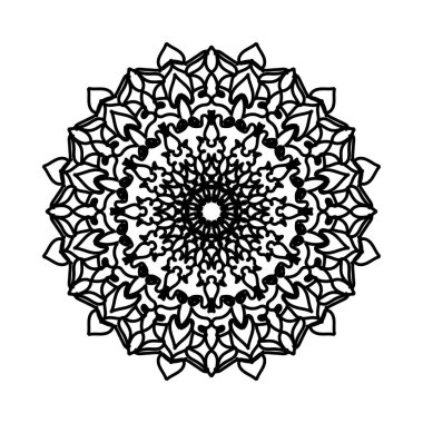 Vektör yuvarlak soyut çember. Lüks Mandala tarzı.