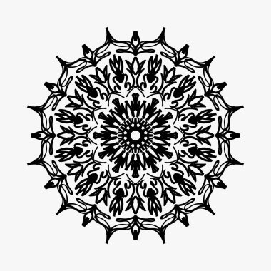 Vektör yuvarlak soyut çember. Lüks Mandala tarzı.