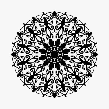 Vektör yuvarlak soyut çember. Lüks Mandala tarzı.