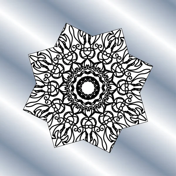 Hermoso Mandala Las Estrellas — Vector de stock