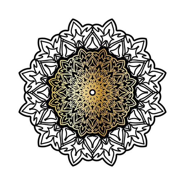 Luxe Decoratieve Indiase Mandala Ontwerp — Stockvector