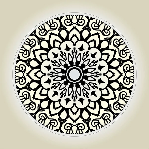 Texture Papier Coupé Mandala Indien — Image vectorielle