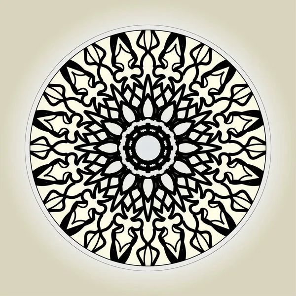 Texture Papier Coupé Mandala Indien — Image vectorielle