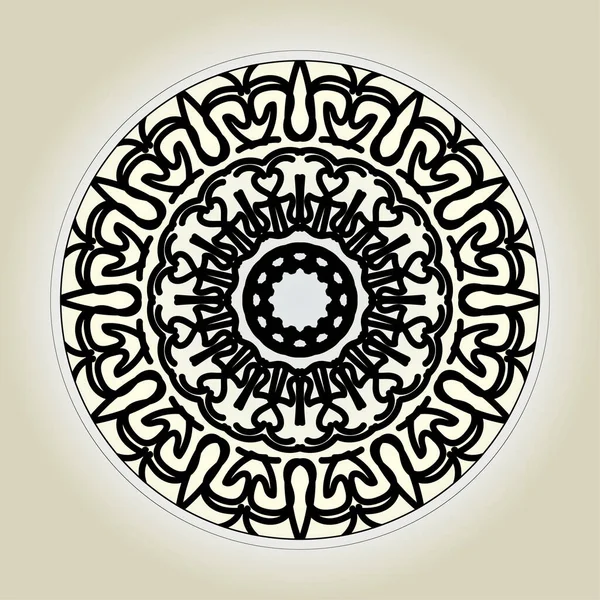 Textuur Papier Gesneden Indiase Mandala — Stockvector