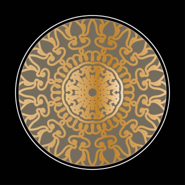 Kına mandala dövmesi dekorasyonu için çiçekli dairesel desen.