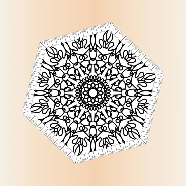 Texture Paper Cut Indian Mandala — Stock Vector