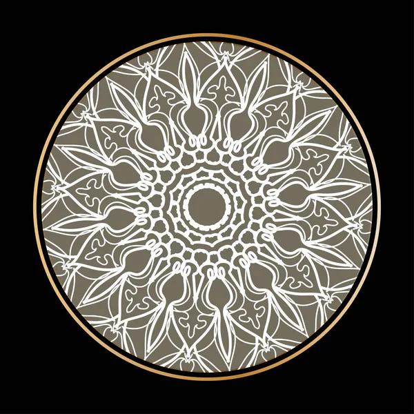 Kreisförmiges Muster Form Von Mandala Mit Blume Für Henna Mandala — Stockvektor