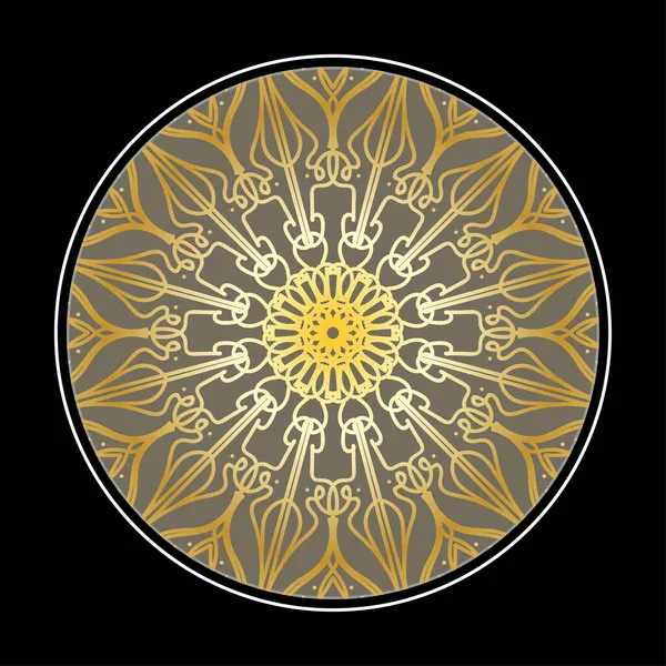 Kına mandala dövmesi dekorasyonu için çiçekli dairesel desen.