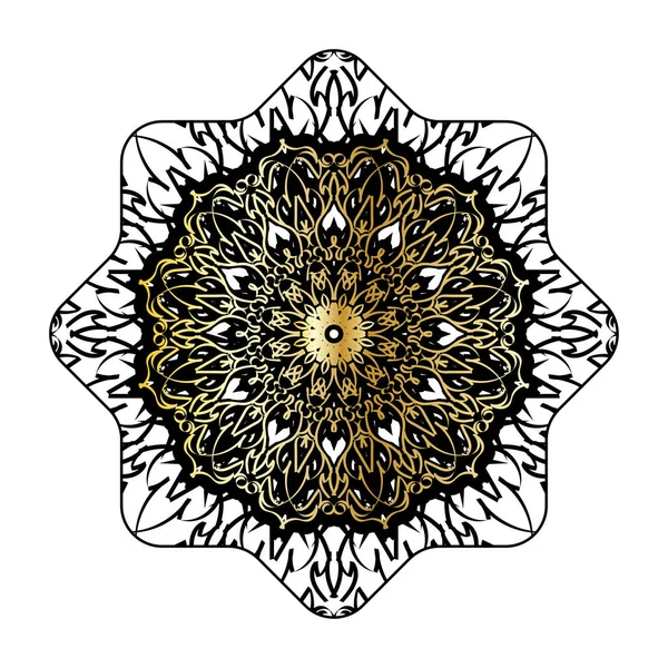 Yıldızlardaki Güzel Mandala — Stok Vektör