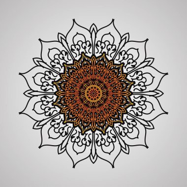 Dekoratif konsept soyut mandala çizimi