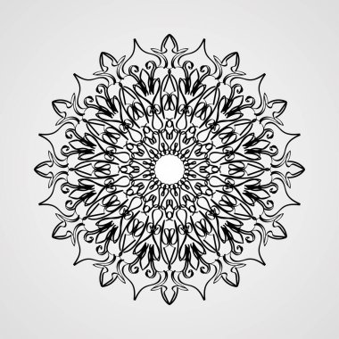 Vektör yuvarlak soyut daire. Mandala stili.