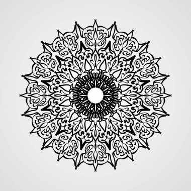 Vektör yuvarlak soyut daire. Mandala stili.