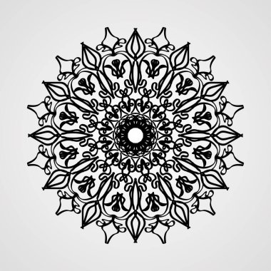 Vektör yuvarlak soyut daire. Mandala stili.