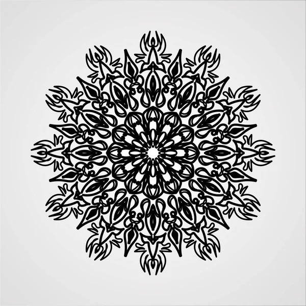 Vector Círculo Abstracto Redondo Estilo Mandala — Vector de stock