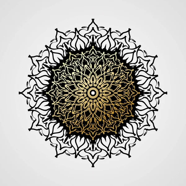 Luxe Decoratieve Indiase Mandala Ontwerp — Stockvector