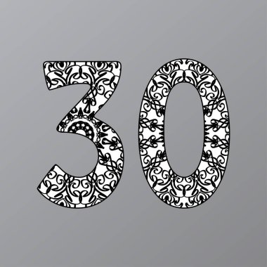 Mandala 'nın numarası. Etnik doğu tarzında dekoratif bir süs. boyama kitabı sayfası