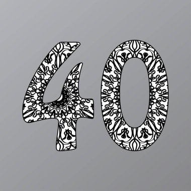 Mandala 'nın numarası. Etnik doğu tarzında dekoratif bir süs. boyama kitabı sayfası