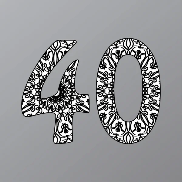 Mandala 'nın numarası. Etnik doğu tarzında dekoratif bir süs. boyama kitabı sayfası