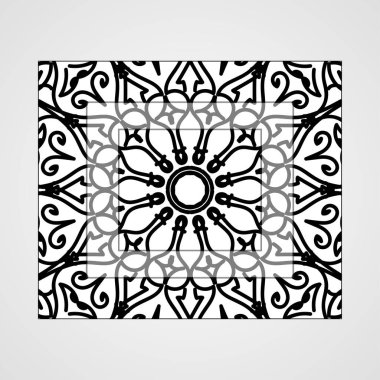 Vektör yuvarlak soyut daire. Mandala stili.