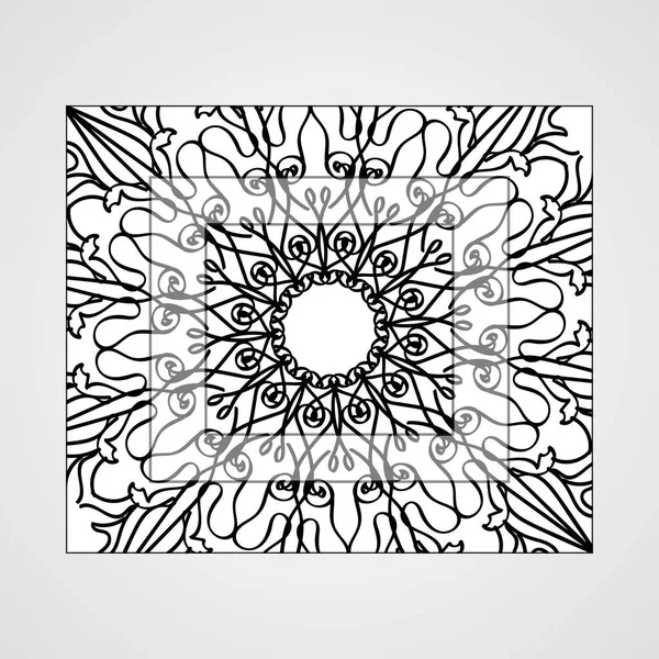 Vector Círculo Abstracto Redondo Estilo Mandala — Archivo Imágenes Vectoriales