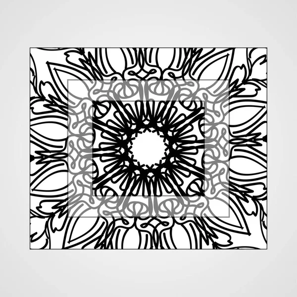 Vetor Círculo Abstrato Redondo Estilo Mandala —  Vetores de Stock