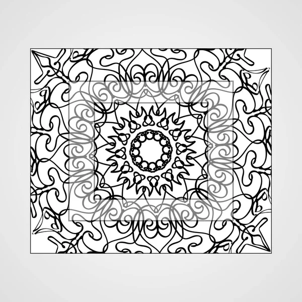 Vektor Absztrakt Köröcske Fölé Mandala Stílus — Stock Vector