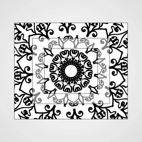 Vector Círculo Abstracto Redondo Estilo Mandala — Vector de stock