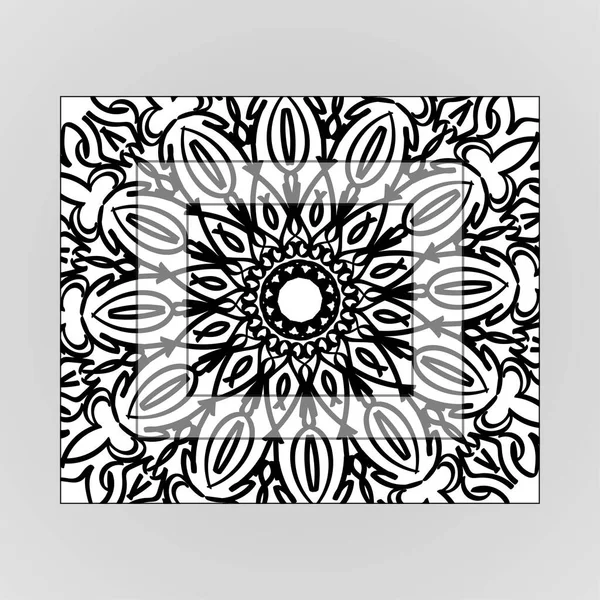 Vector Círculo Abstracto Redondo Estilo Mandala — Vector de stock